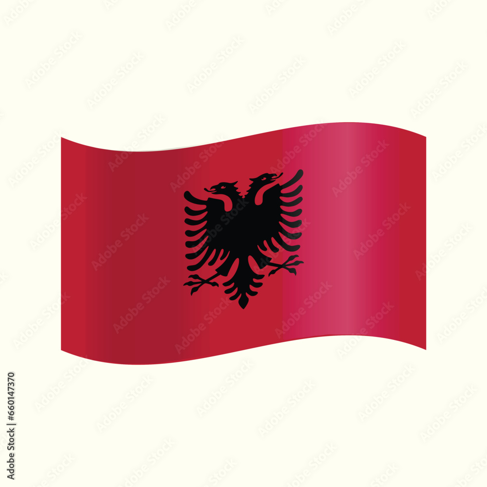 vector flag of Albania national emblems vector flag of Albania national emblems