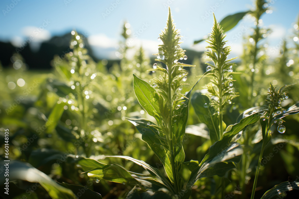 A genetically modified crop thriving in a field, sparking conversations about sustainable and ethical agriculture. Concept of ethical farming practices. Generative Ai. A genetically modified crop thriving in a field, sparking conversations about sustainable and ethical agriculture. Concept of ethical farming practices. Generative Ai.