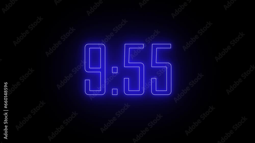 Neon lights timer, laser ray with ten minute counter Neon lights timer, laser ray with ten minute counter