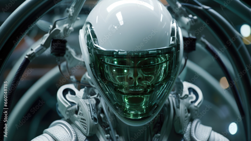 Closeup of the biohybrid spacecrafts communication system, using a combination of advanced technology and telepathic abilities from modified creatures on board to establish contact with Closeup of the biohybrid spacecrafts communication system, using a combination of advanced technology and telepathic abilities from modified creatures on board to establish contact with