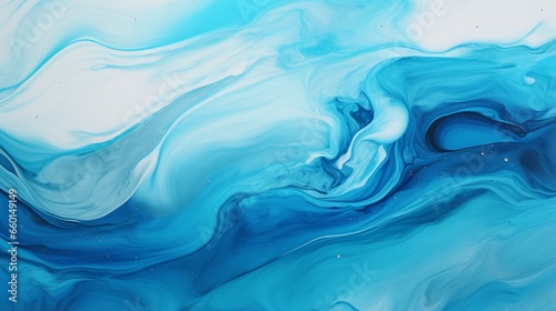 Create a mesmerizing abstract masterpiece with vibrant indigo and turquoise swirls.