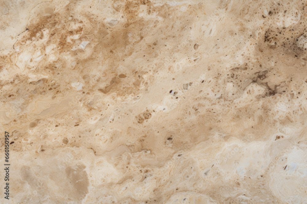 Closeup of Pitted Travertine with a mixture of light and dark tones, showcasing its natural imperfections and pitted surface. The texture is rough and textured, but with a subtle smoothness. Closeup of Pitted Travertine with a mixture of light and dark tones, showcasing its natural imperfections and pitted surface. The texture is rough and textured, but with a subtle smoothness.