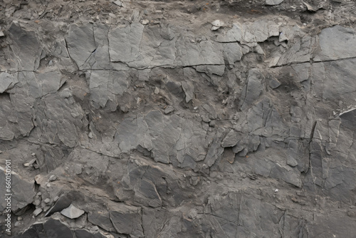 Texture of volcanic tuff with a loose and friable appearance. The surface is a collection of small, looselycompacted ash particles, giving it a soft and crumbly texture. This type of tuff