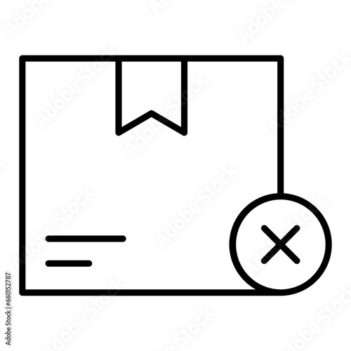 Cancel Parcel Outline Icon