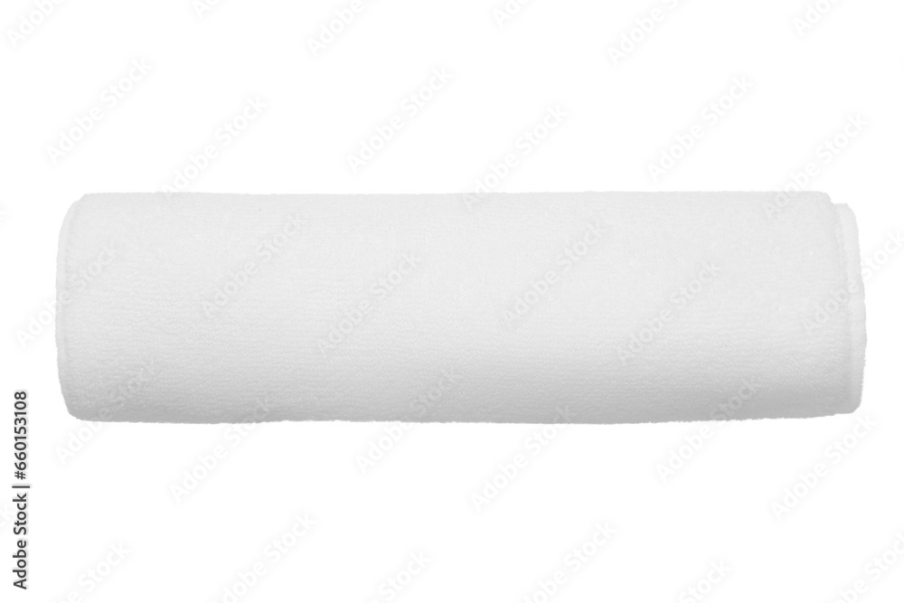 Folded white towel. On an empty background. PNG Folded white towel. On an empty background. PNG