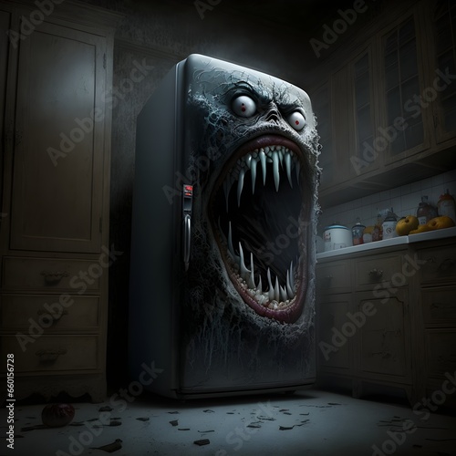 the evil talking fridge sacry real dark 4k darkness scary creepy  photo