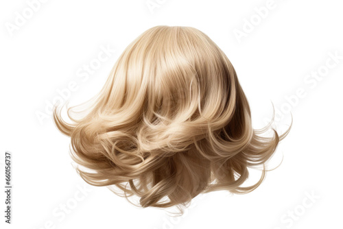 Natural Appeal in Wig Design on isolated background