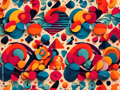 Vector colorful shapes pattern