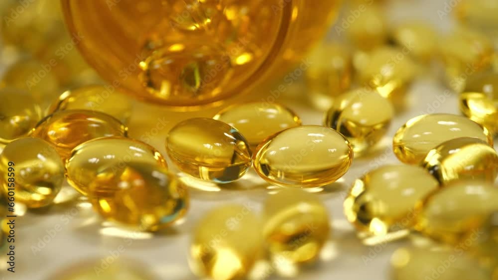 Yellow gelcaps with fish oil Yellow gelcaps with fish oil