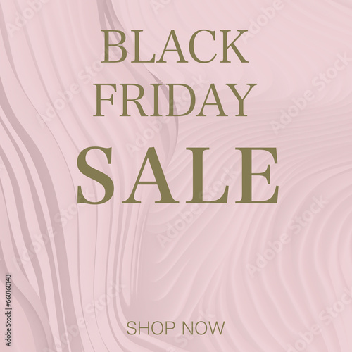 Black Friday Sale banner. Gold letters on the pink background. 
