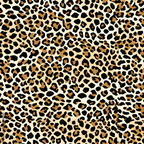 Seamless leopard pattern, jaguar texture, animal fur, African animal texture.