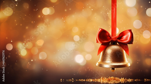 christmas bells with ribbon