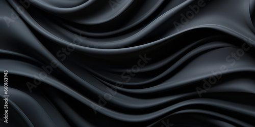Black color flow wave trendy background. Background for presentation, Copy space, backdrop. Colorful texture. Ai generative