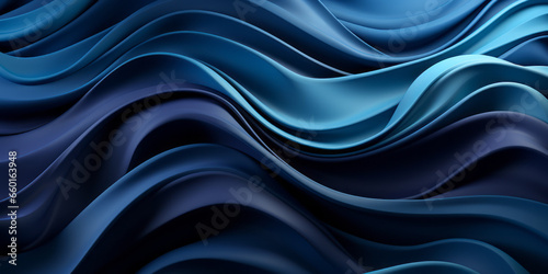 Dark blue color flow wave trendy background. Background for presentation, Copy space, backdrop. Colorful texture. Ai generative © ImageFlow