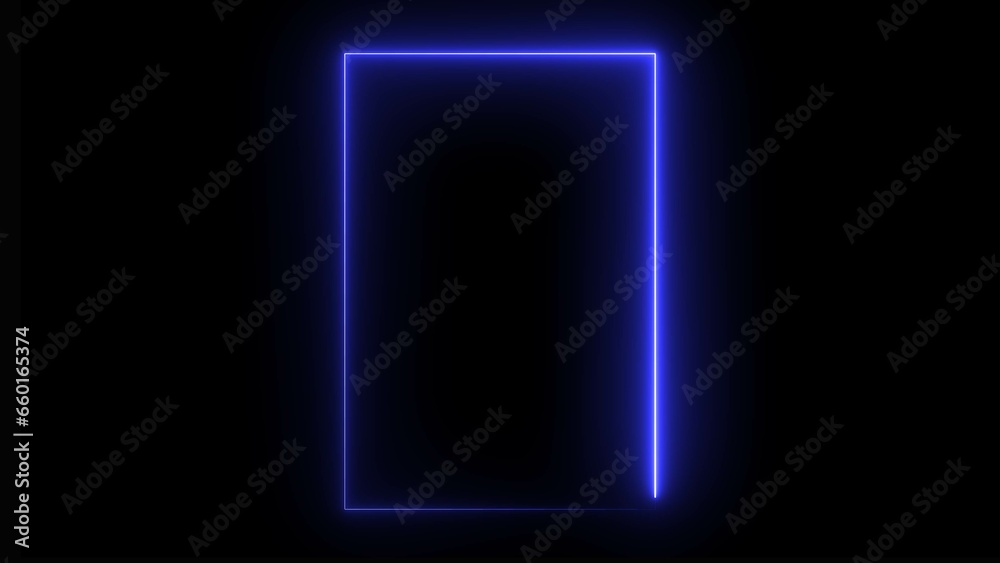 Abstract Neon light glowing shape squire illustration in retro style background. Abstract Neon light glowing shape squire illustration in retro style background.