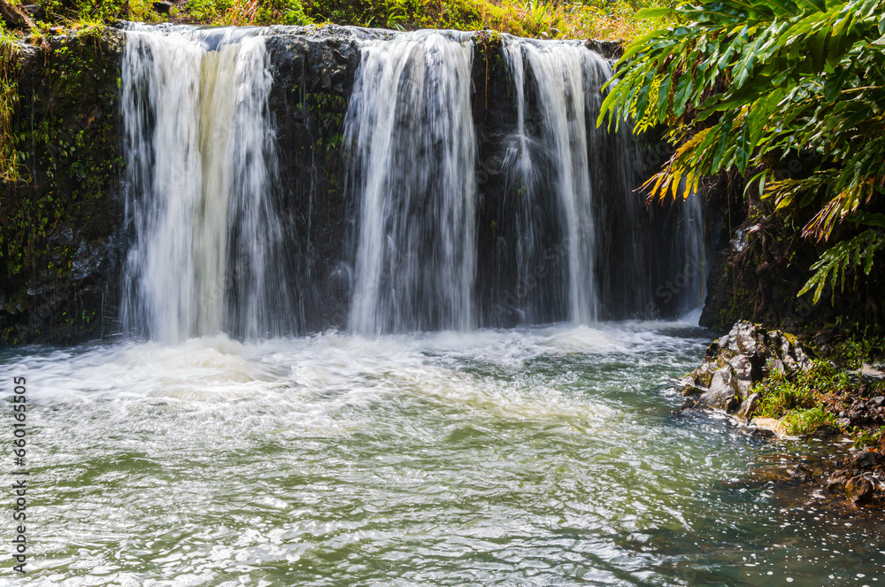 Lower Puaa Kaa Falls on The Road to Hana, Puaa Kaa State Wayside Park, Maui, USA