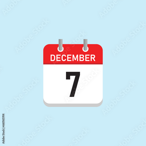 December 7 Concept Design. Vector Illustration.	