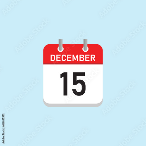 December 15 Concept Design. Vector Illustration.	