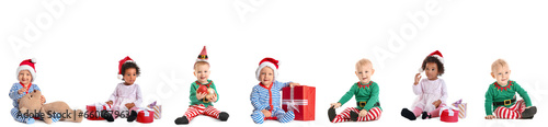 Set of funny babies in Chri...