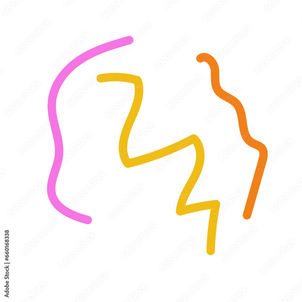 Pink yellow orange scribble squiggly lines vectors Pink yellow orange scribble squiggly lines vectors