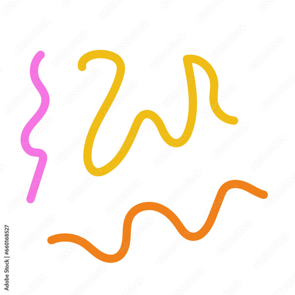 Pink yellow orange scribble squiggly lines vectors Pink yellow orange scribble squiggly lines vectors