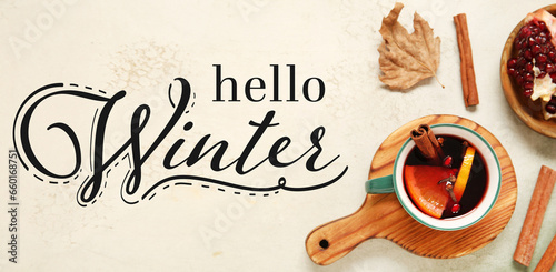 Banner with delicious mulle...