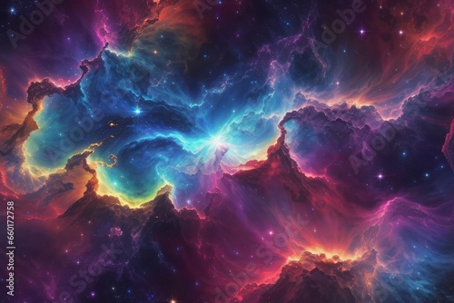 nebula of stars of space background © ahmudz