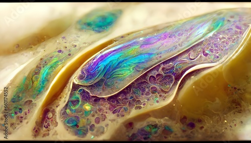 iridescent soap film micrography texture pearl details  photo