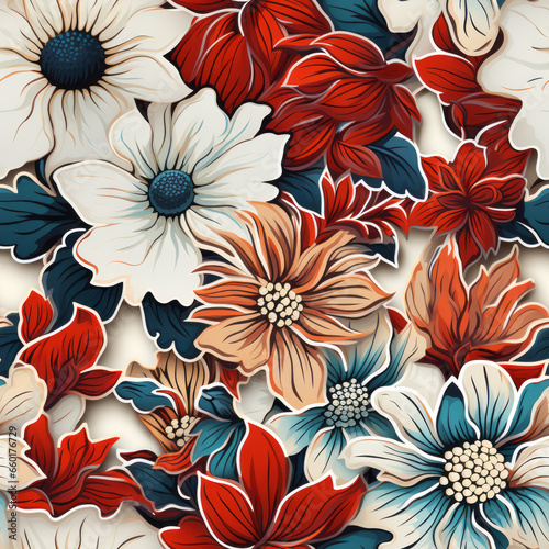 seamless pattern with flowers