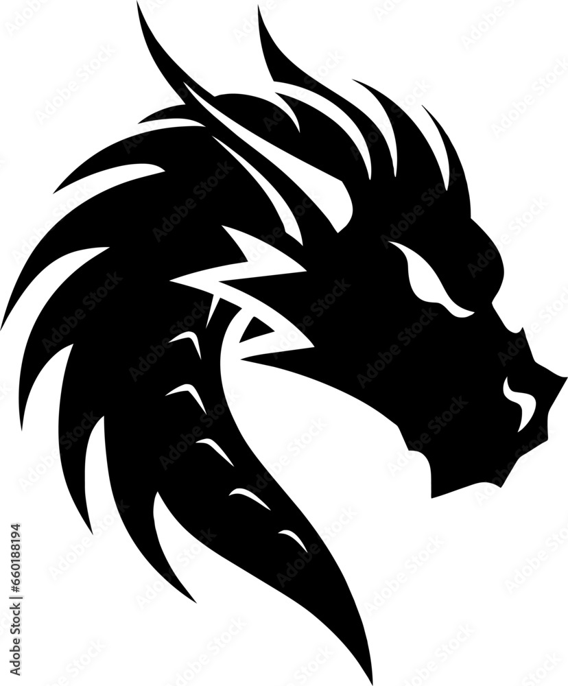 Dragon icon logo design illustration template Dragon icon logo design illustration template