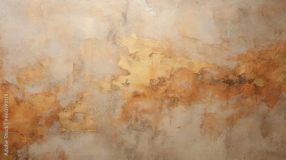 textura envelhecida grunge  abstrato em  Tons terrosos, cobre e dourado