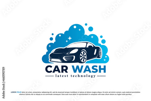 car wash logo modern new style luxury look up to date
