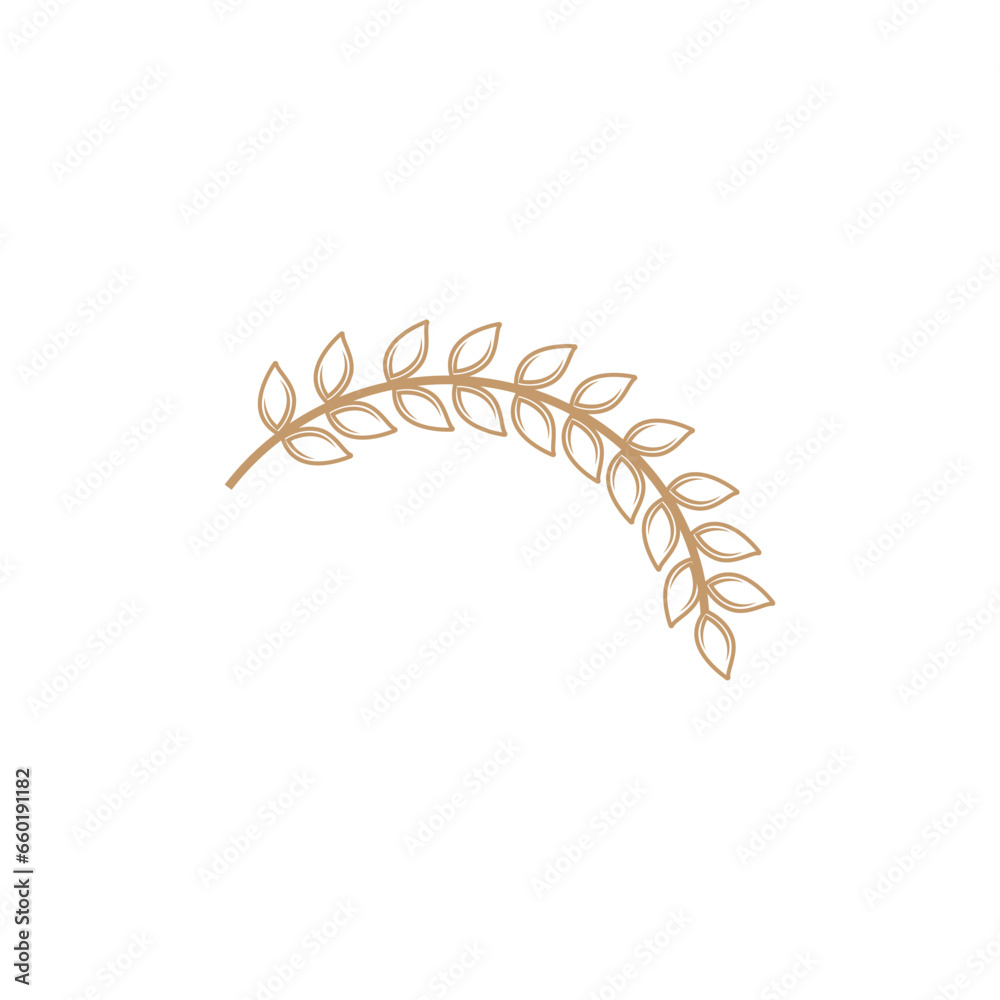 Wheat Logo Grain Design Simple Illustration Template Wheat Logo Grain Design Simple Illustration Template