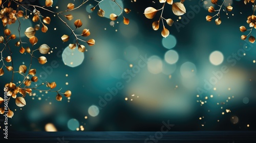 Christmas illustration background with large copyspace - stock photo