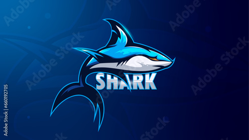 shark in the sea wallpaper for ps, stylish background with lettering and logo