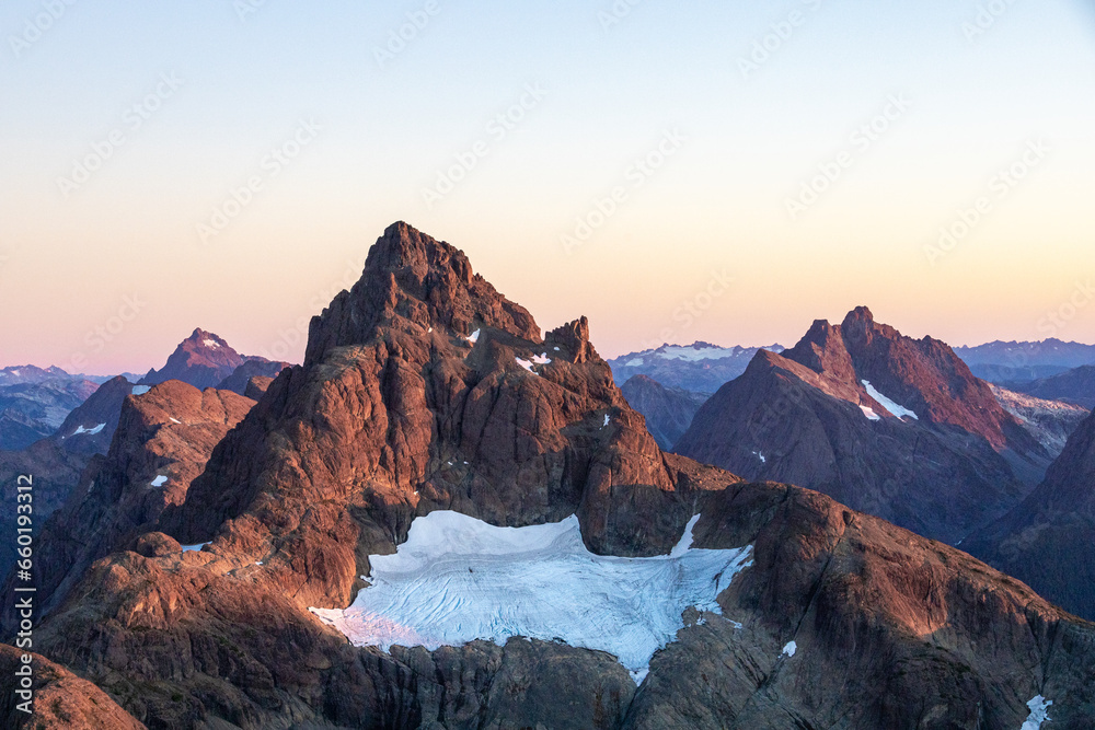 sunset in the mountains