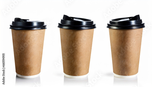paper cup realistic mockup coffee take away mug disposables eco cups with plastic lid for ca photo