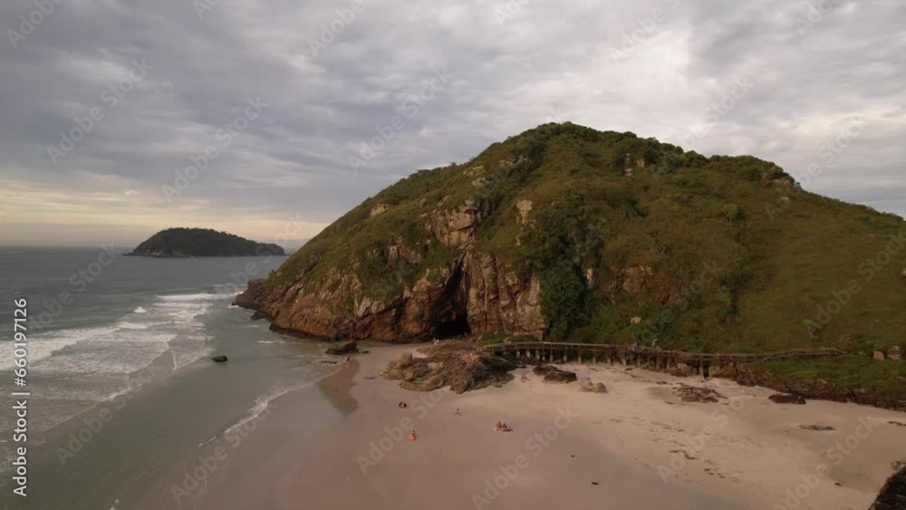Gruta das Encantadas, Ilha do Mel, Paranaguá, Paraná, southern Brazil, cave, island, sunrise Gruta das Encantadas, Ilha do Mel, Paranaguá, Paraná, southern Brazil, cave, island, sunrise