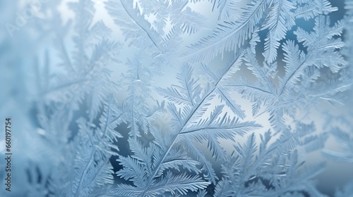 Abstract, artistic illustration  of frost forming on a window created by Generative AI © FEROHORA