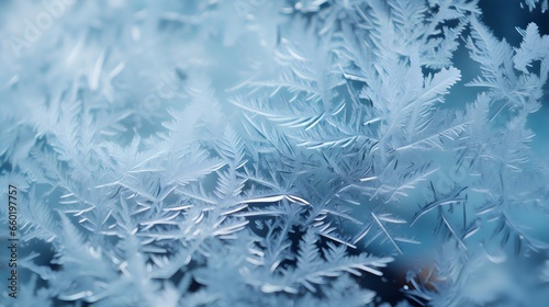 Abstract  artistic illustration  of frost forming on a window created by Generative AI