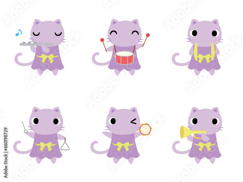 コンサートのネコ　アイコンセット