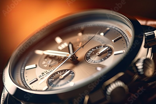 Close up of Beautiful luxury watch, Watch background.