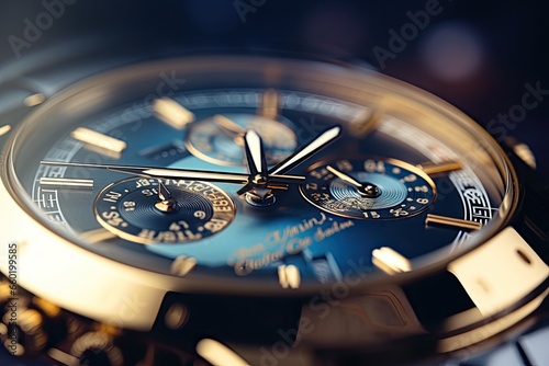 Close up of Beautiful luxury watch, Watch background.