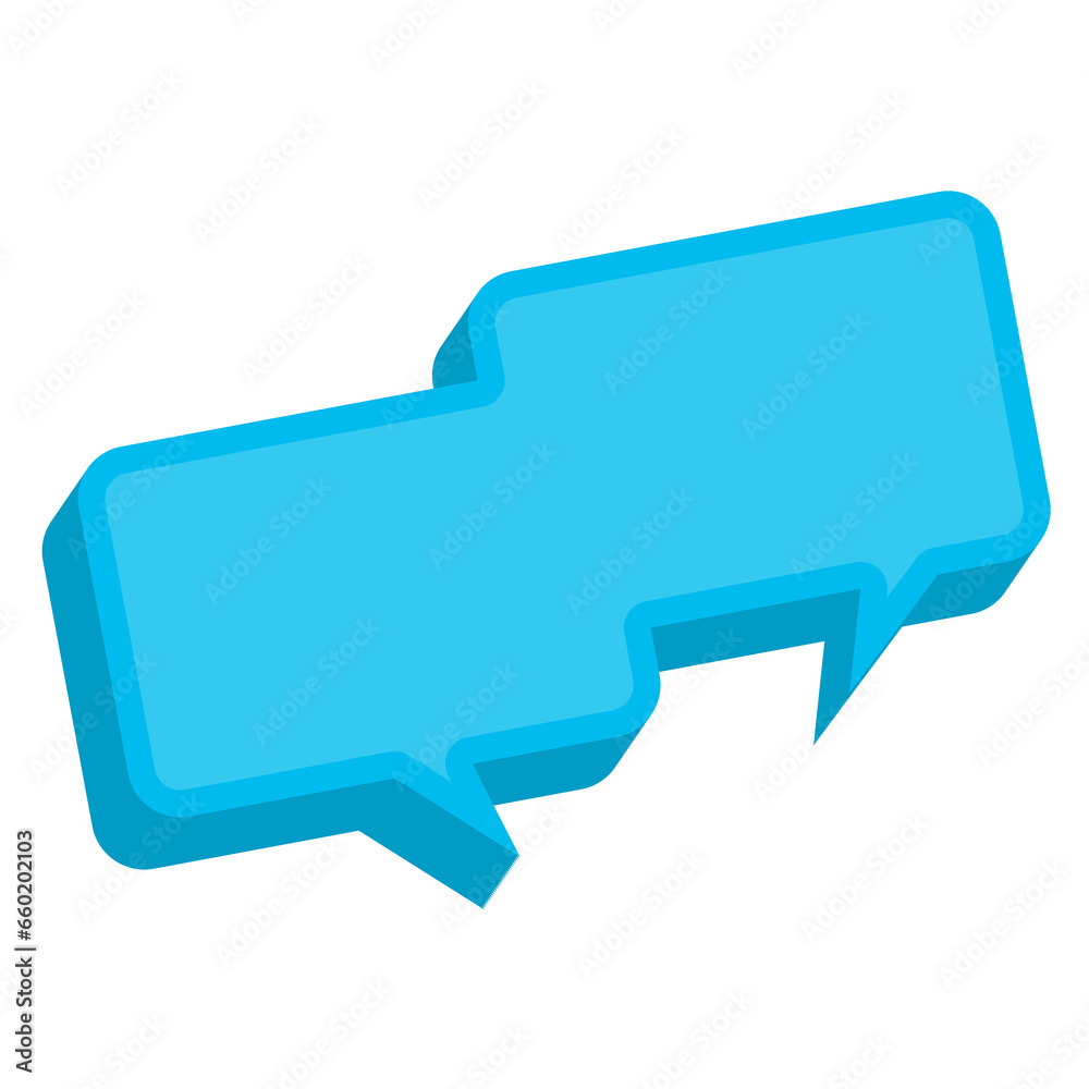 Vector illustration off blue chat bubble with two rectangles shape on transparent background (PNG). Creative 3D vector illustration Vector illustration off blue chat bubble with two rectangles shape on transparent background (PNG). Creative 3D vector illustration