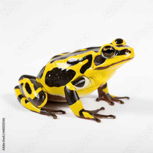 yellowback frog on white background.