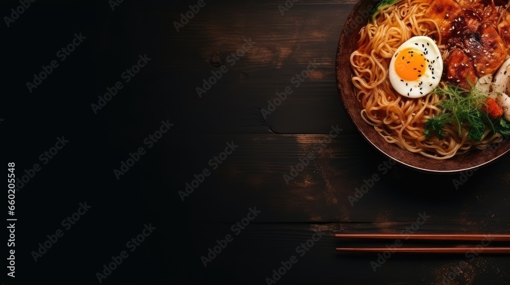 traditional food ramen bowl