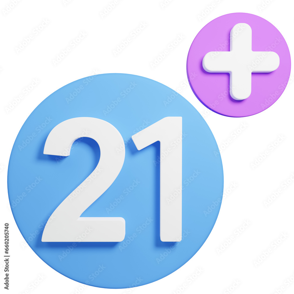 3d number 21+ illustration 3d number 21+ illustration