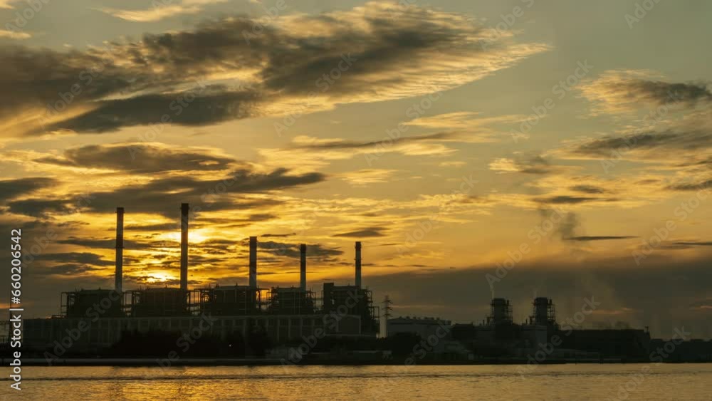 Time lapse shot of power plant at sunrise
Time lapse shot of power plant at sunrise