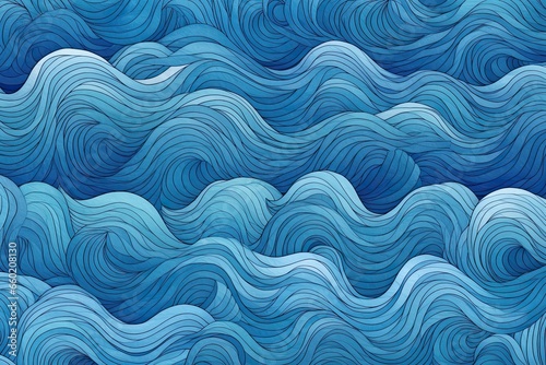 Abstract Blue Texture Background: Ocean Wave-inspired Visually Pleasing Pattern for Stunning Visuals, generative AI