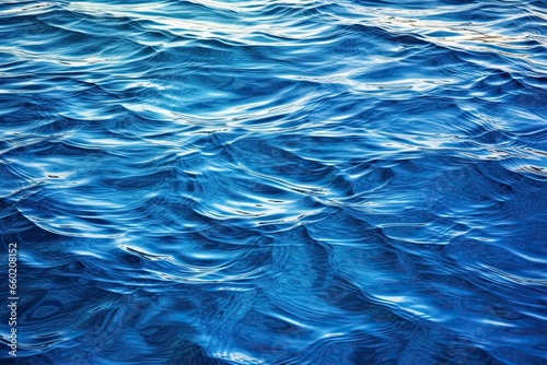 Abstract Blue Texture Background: Serene Lake Ripples - Reflective and Soothing, generative AI